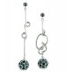 Boucles d'oreilles «Ipso Facto» Collection L'eau et le feu