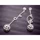 Boucles d'oreilles «Ipso Facto» Collection L'eau et le feu