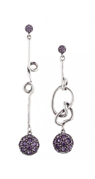 Boucles d'oreilles   "Zait" Collection L'eau et le feu