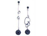 Boucles d'oreilles «Ipso Facto» Collection L'eau et le feu