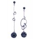 Boucles d'oreilles «Ipso Facto» Collection L'eau et le feu