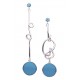 Earrings "Toi et moi" in the collection of water and fire