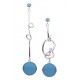 Earrings "Toi et moi" in the collection of water and fire