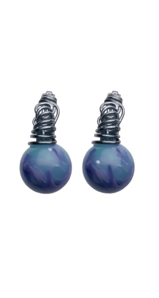 Boucles d'oreilles "La Corne d'Abondance" Collection L'eau et le feu