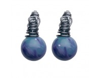 Boucles d'oreilles "La Corne d'Abondance" Collection L'eau et le feu