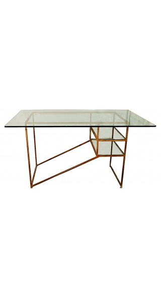 Iron and glass table
