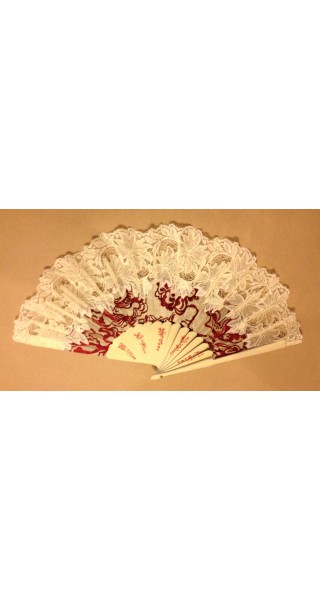 Fan "Fire" With lace