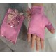 Guantes rosa en piel