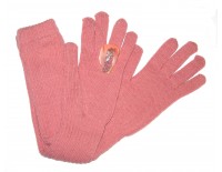 Guantes de lana rosa