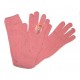 Guantes de lana rosa
